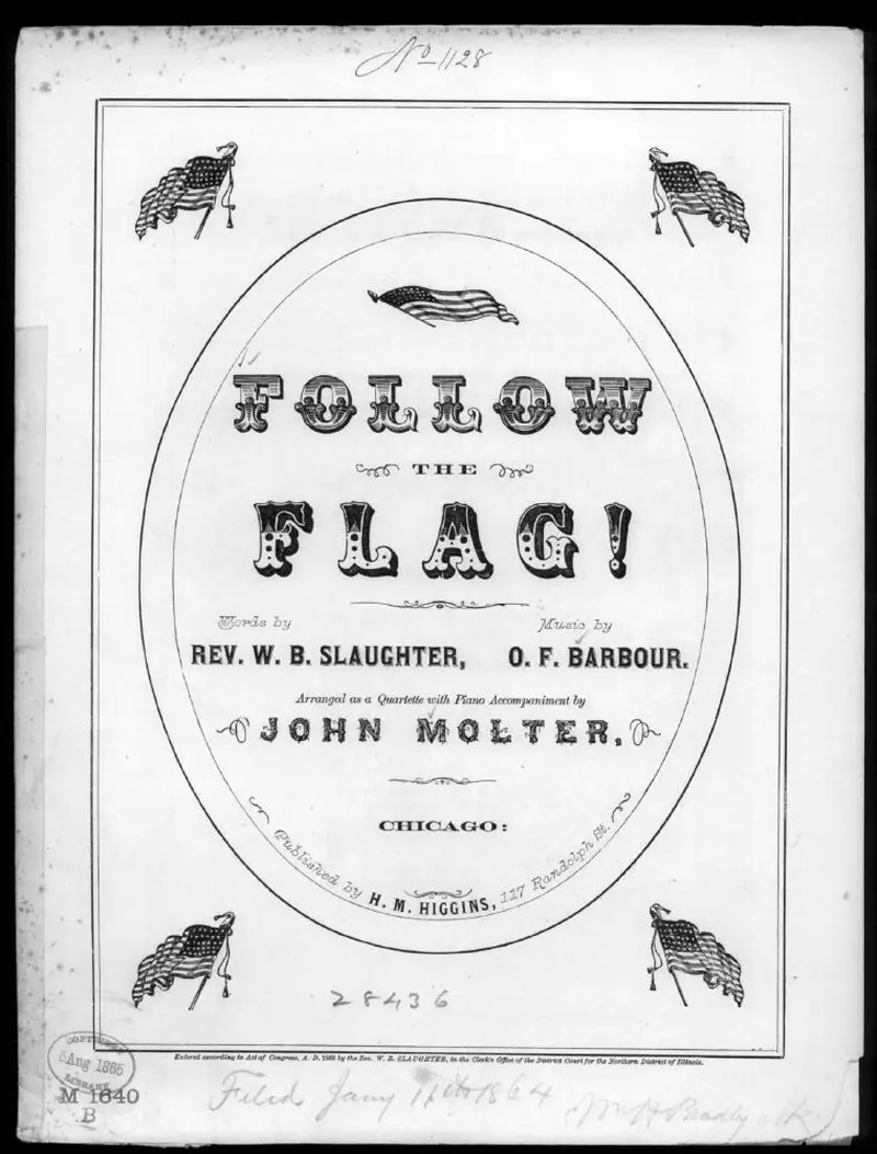 Первая страница нот «Follow the flag»