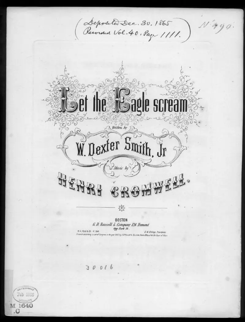 Первая страница нот «Let the eagle scream»