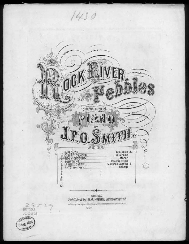 Первая страница нот «Into Vicksburg»