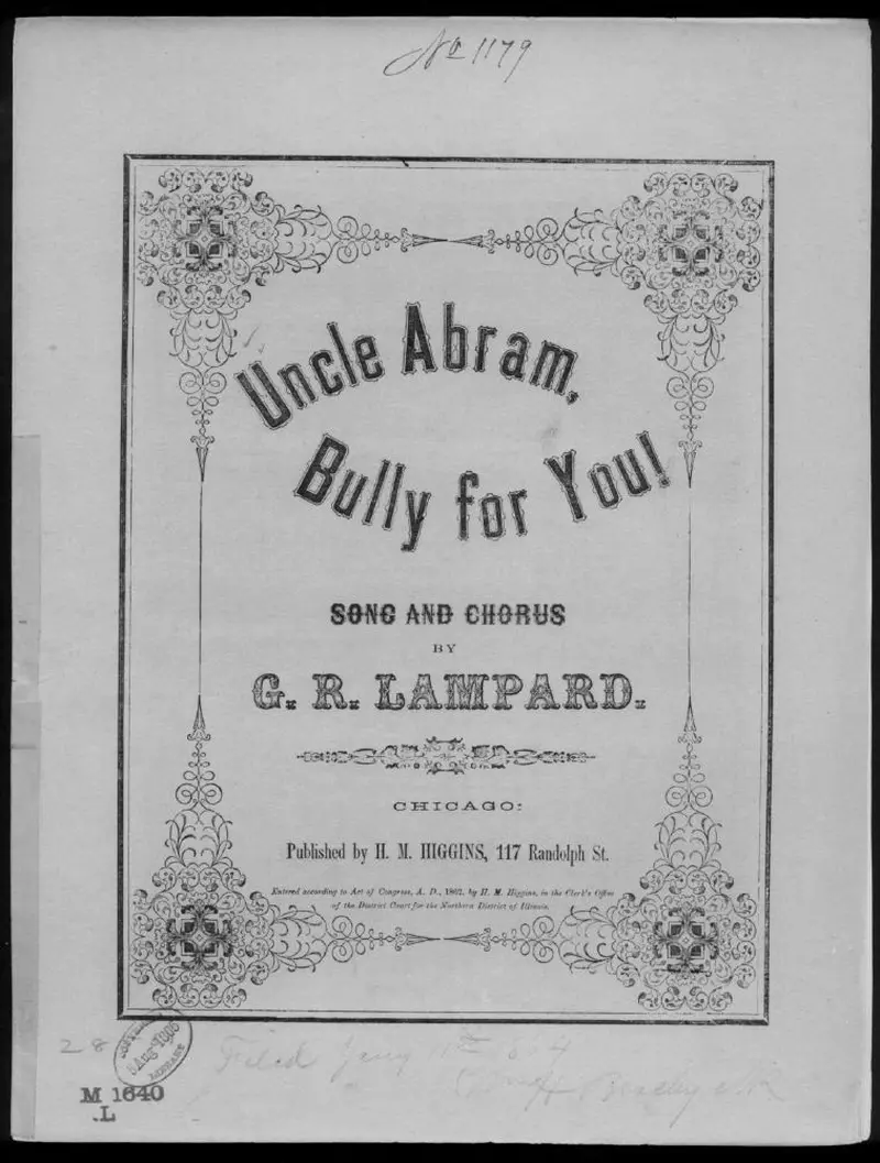 Первая страница нот «Uncle Abram, bully for you»