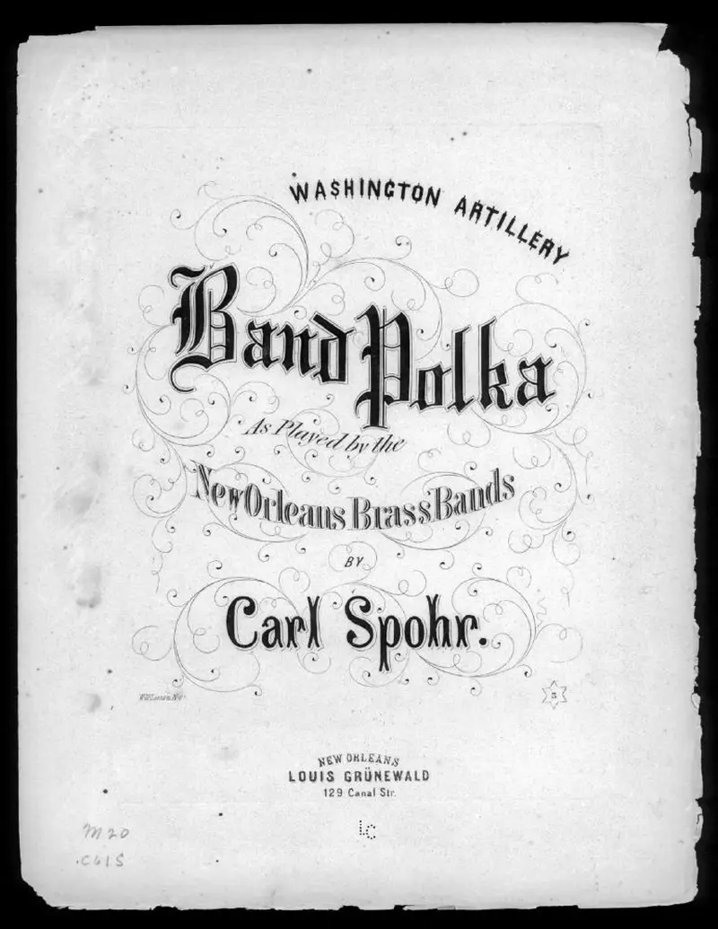 Первая страница нот «Military band polka»