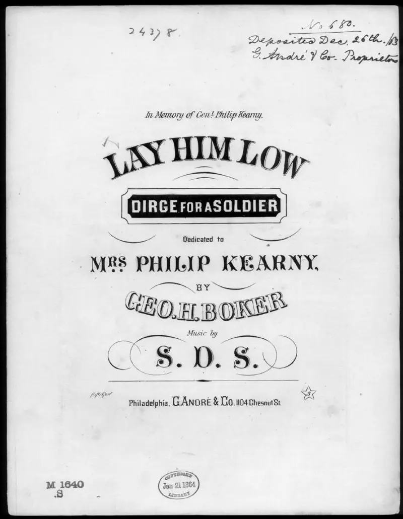 Первая страница нот «Lay him low»