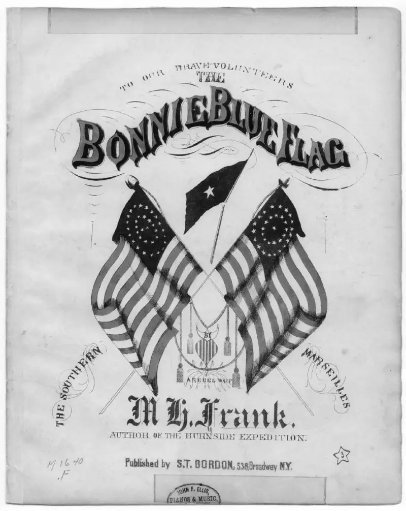 Первая страница нот «Bonnie blue flag»