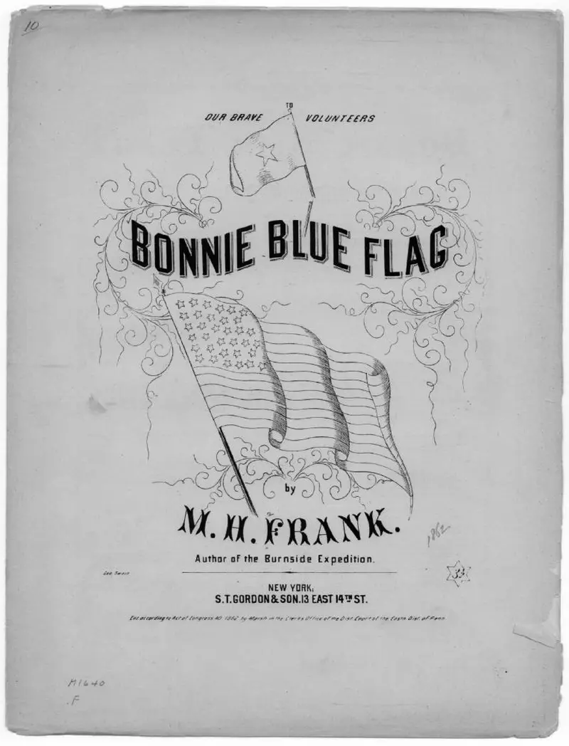 Первая страница нот «Reply to the bonnie blue flag»