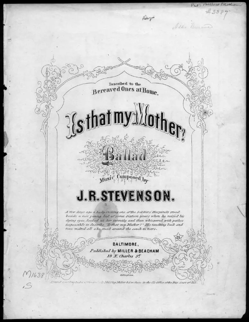 Первая страница нот «Is that my mother?»