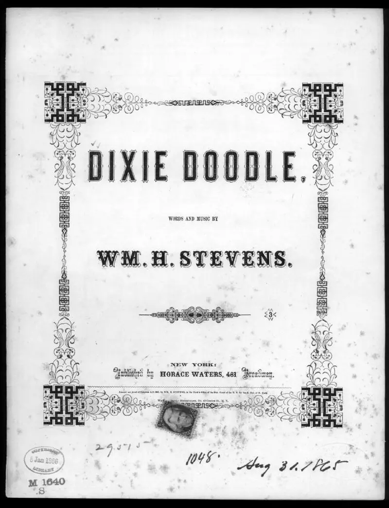 Первая страница нот «Dixie doodle»