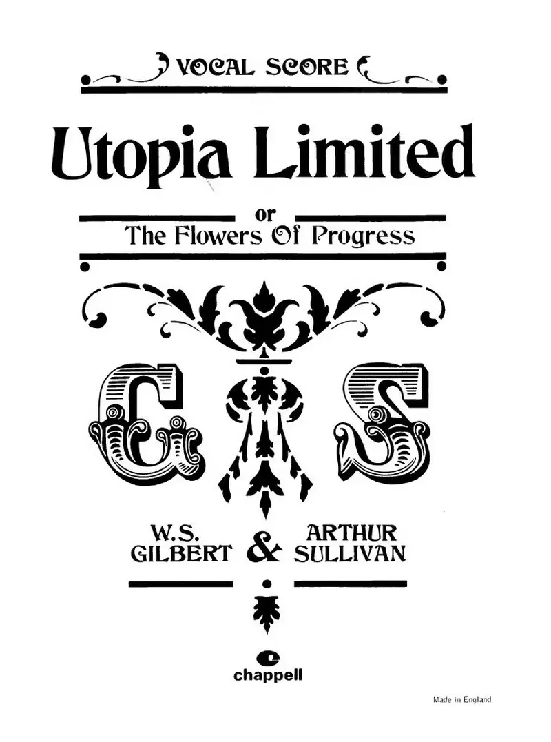 Первая страница нот «Utopia Limited»