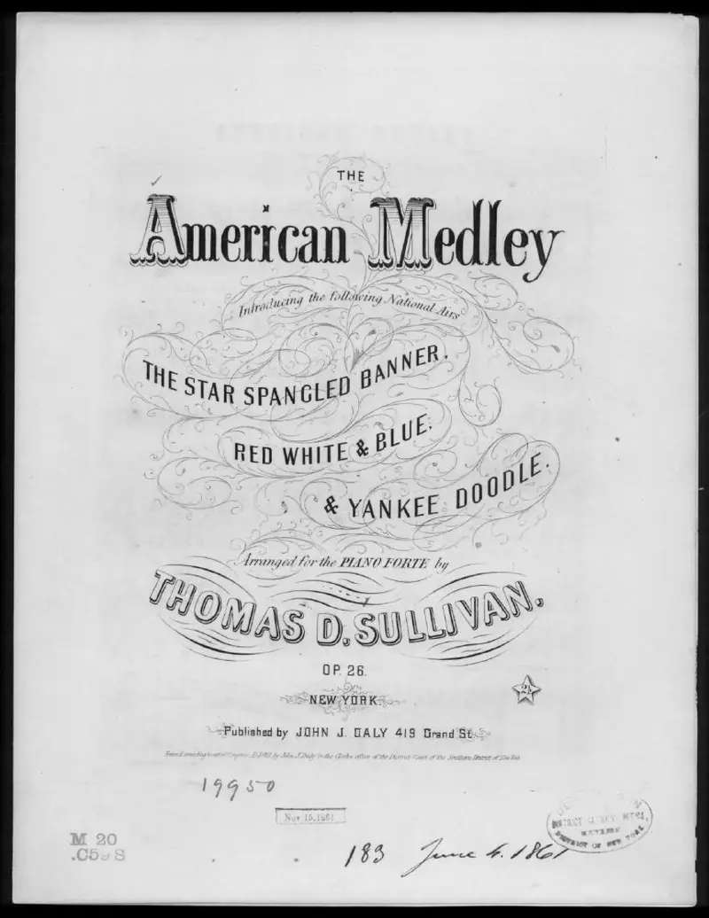 Первая страница нот «American medley»