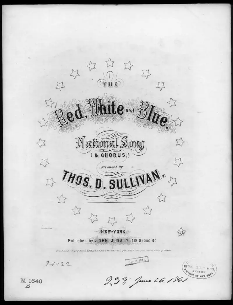 Первая страница нот «The Red white and blue»