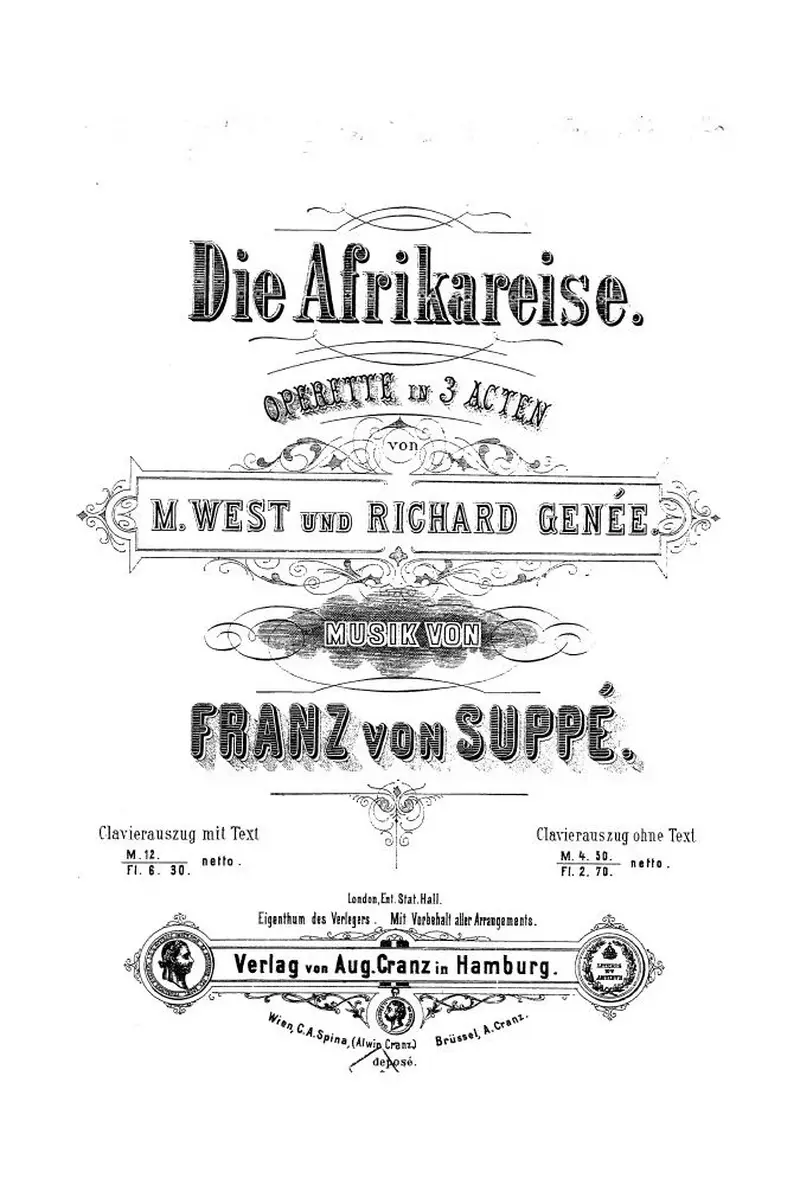 Первая страница нот «Die Afrikareise»