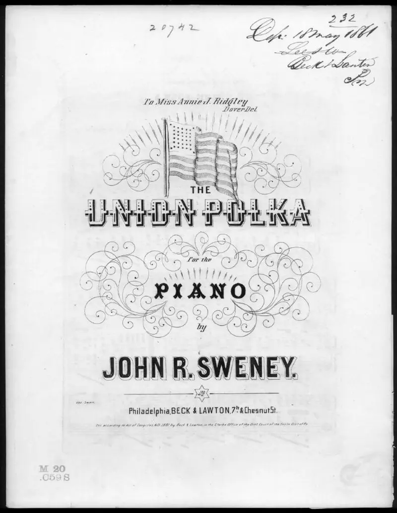Первая страница нот «The Union polka»
