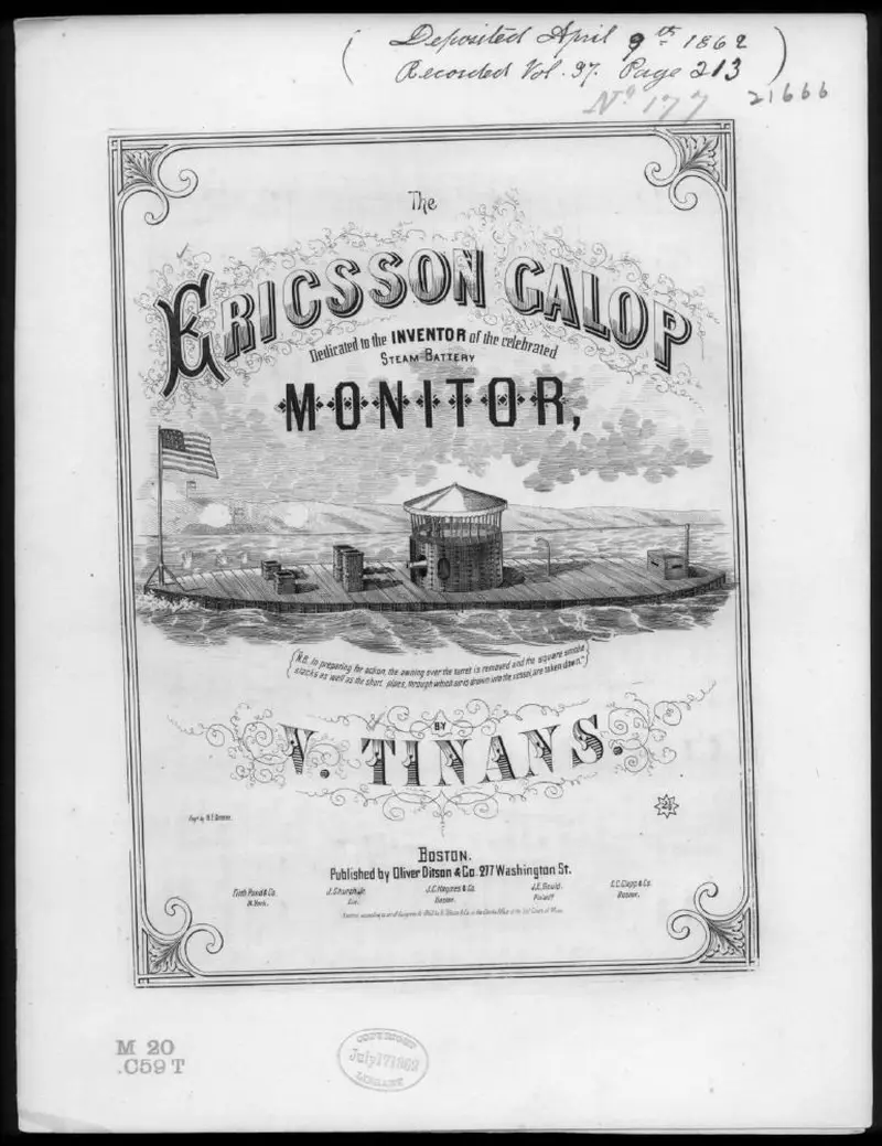 Первая страница нот «Ericsson galop»