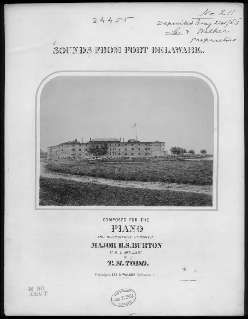 Первая страница нот «Sounds from Fort Delaware, grand Вальс»