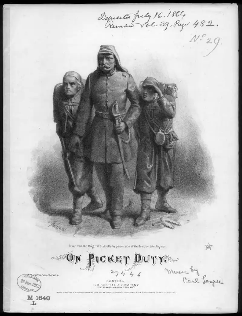 Первая страница нот «On picket duty»