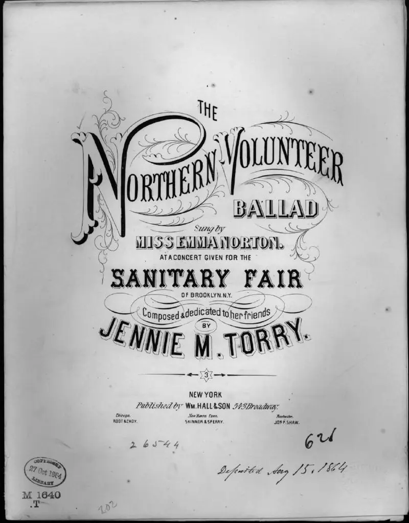 Первая страница нот «The Northern volunteers»