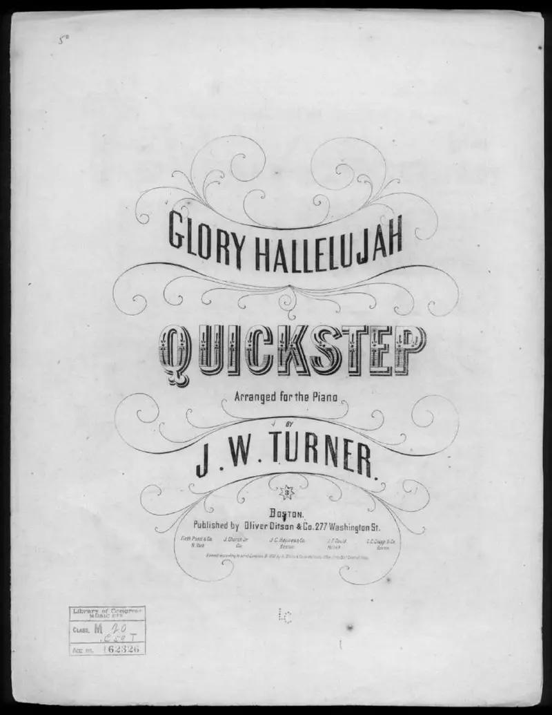 Первая страница нот «Glory hallelujah quick step»