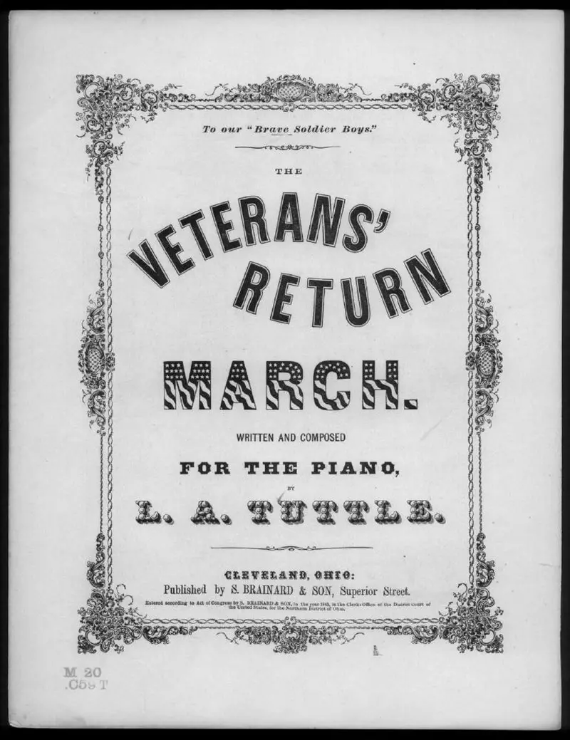 Первая страница нот «The Veterans' return Марш»