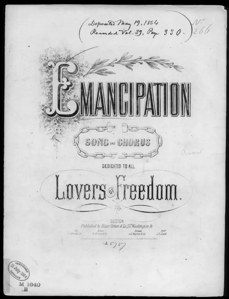 Первая страница нот «Emancipation»