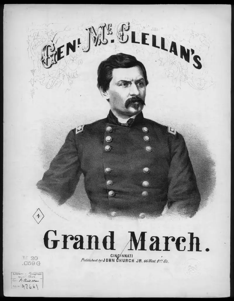 Первая страница нот «Genl. McClellan's grand Марш»