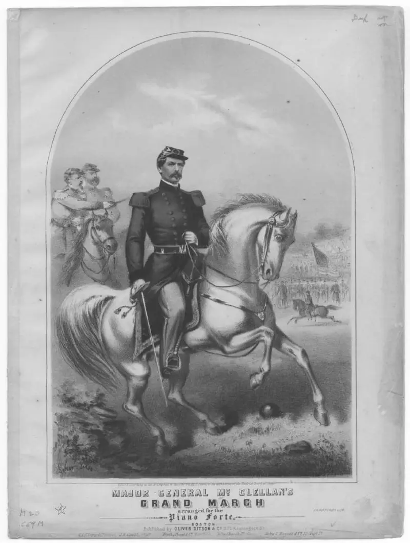 Первая страница нот «мажор General McClellan's grand Марш»