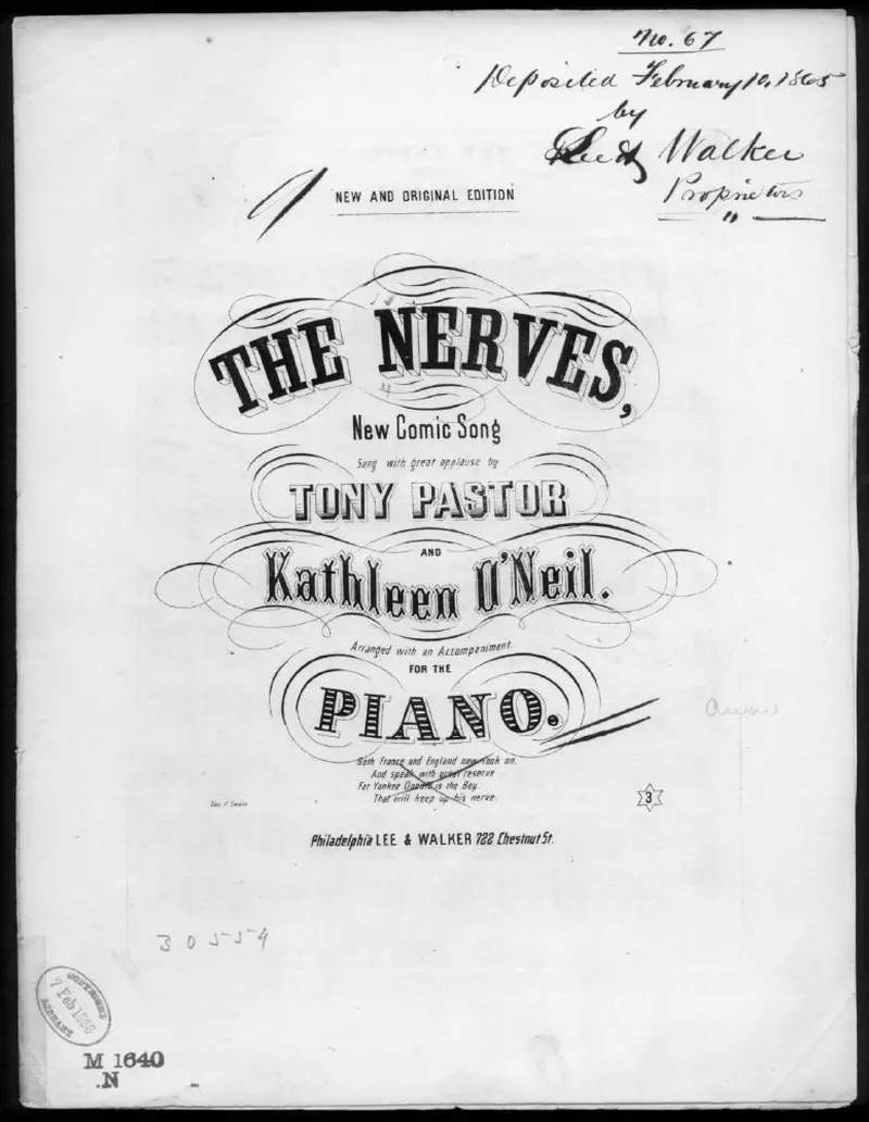 Первая страница нот «The Nerves»