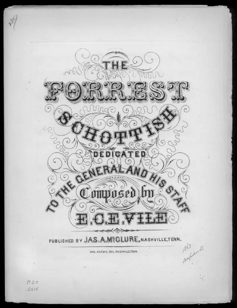 Первая страница нот «Gen. Forrest schottisch»