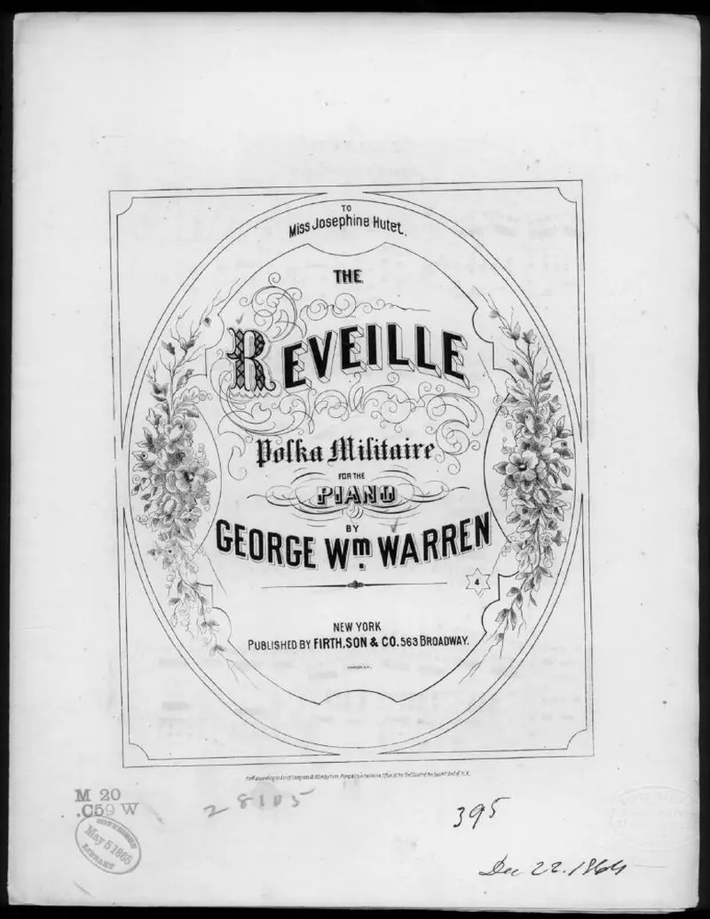 Первая страница нот «The Reveille, polka militaire»