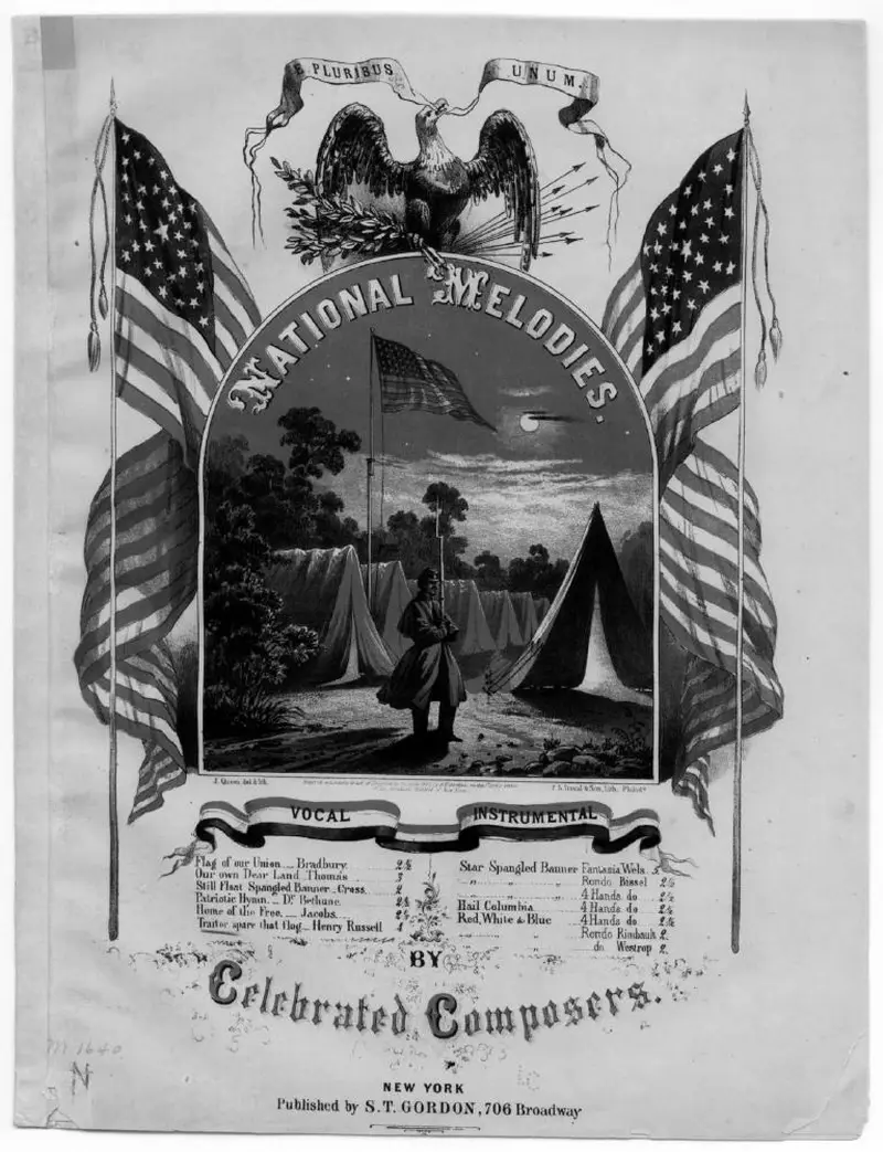 Первая страница нот «Traitor spare that flag»
