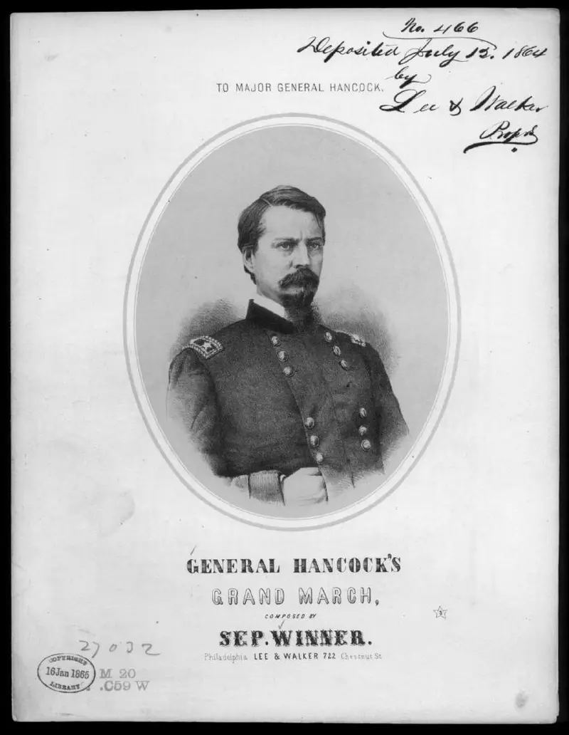 Первая страница нот «General Hancock's grand Марш»