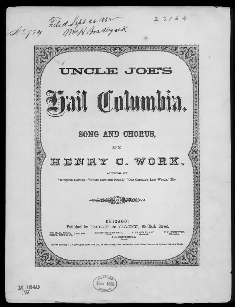 Первая страница нот «Uncle Joe's hail Columbia!»