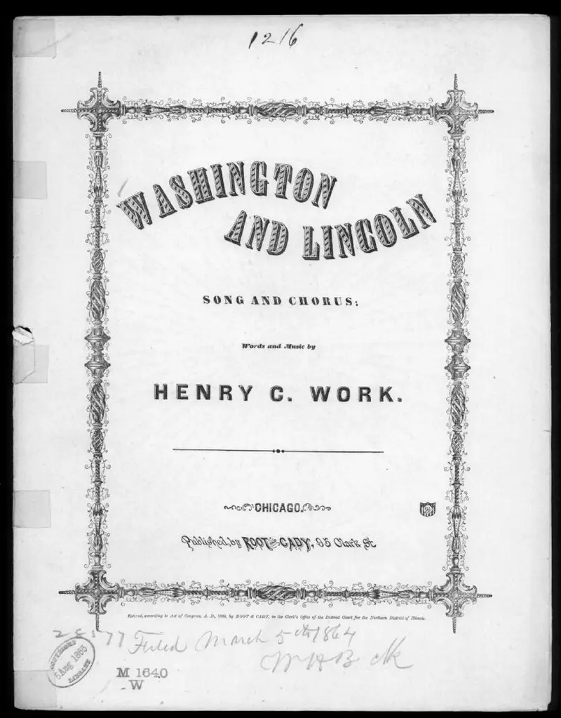 Первая страница нот «Washington and Lincoln»