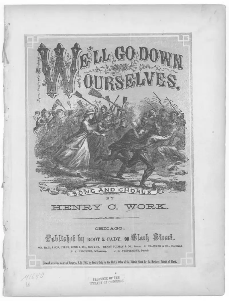 Первая страница нот «We'll go down ourselves»