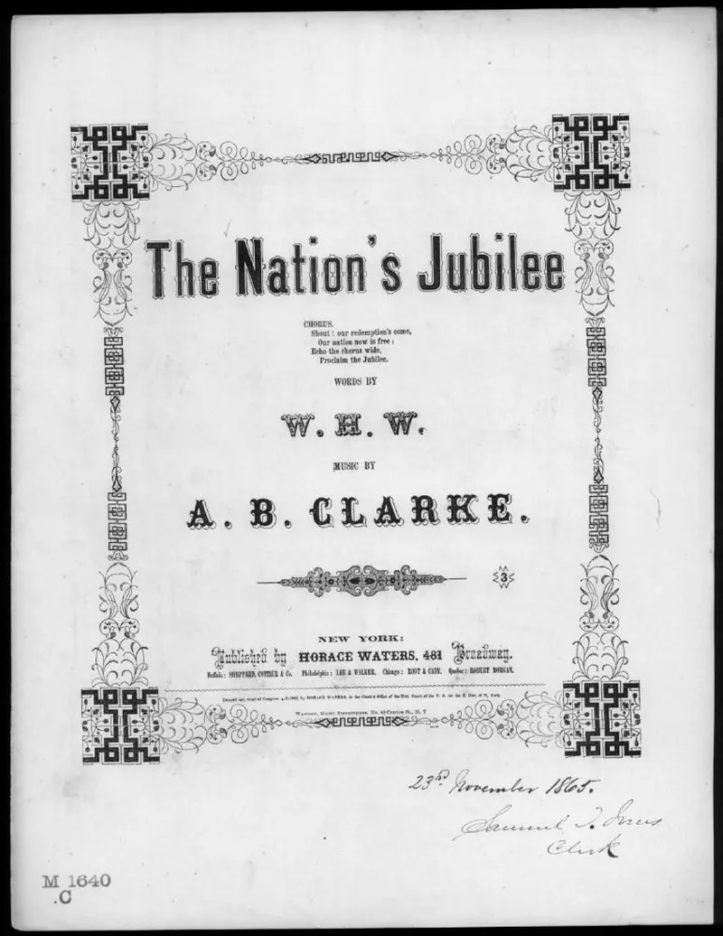 Первая страница нот «The Nation's jubilee»