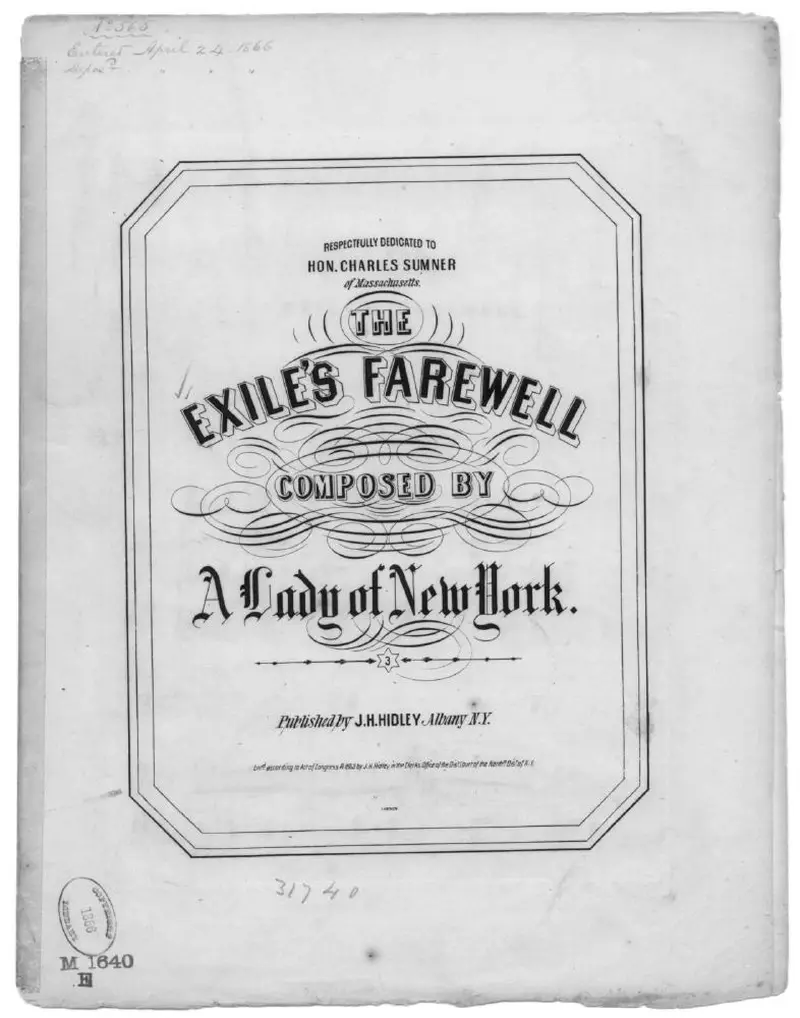 Первая страница нот «The Exile's farewell»