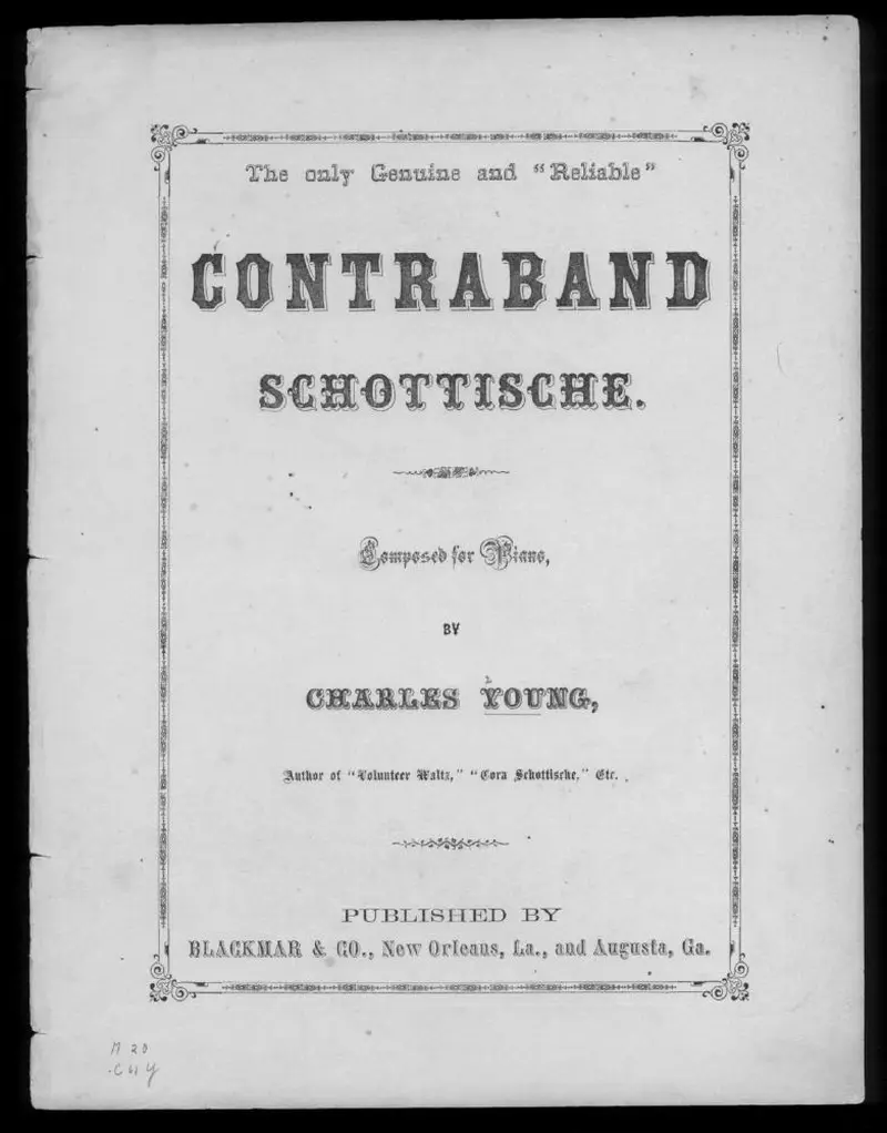 Первая страница нот «Contraband schottisch»