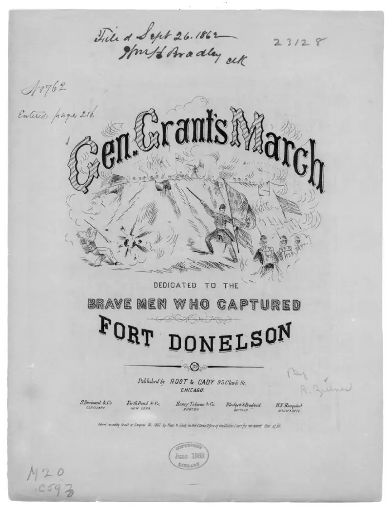 Первая страница нот «General Grant's Марш»